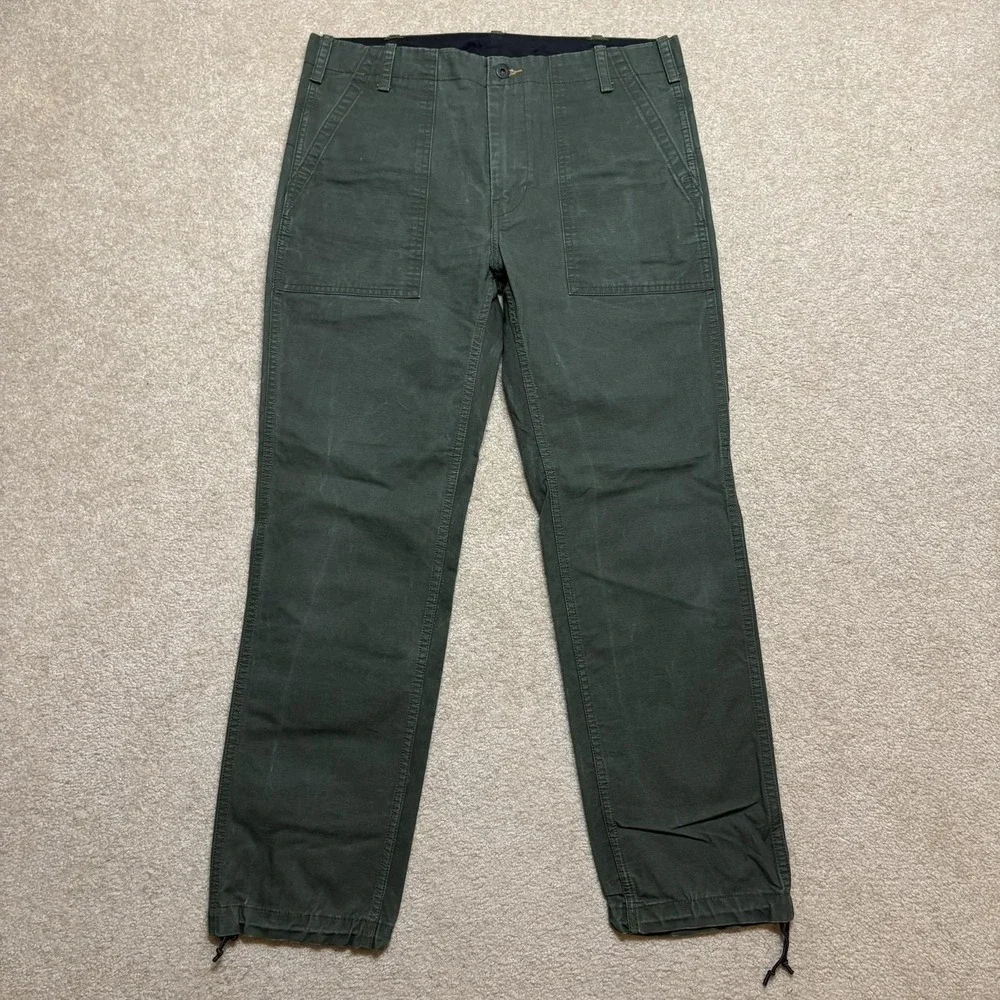 Levis Skateboarding Cordura Fatigue Pants Mens 33x30 Green Military OG 107 Style